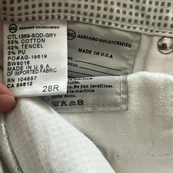 ❤️2/$50❤️[28R]Adriano Goldschmied (AG) Mini Polka Dot Legging Ankle Super Skinny - Picture 8 of 8